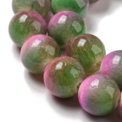 Dyed Natural White Jade Beads Strands G-F764-03C-1