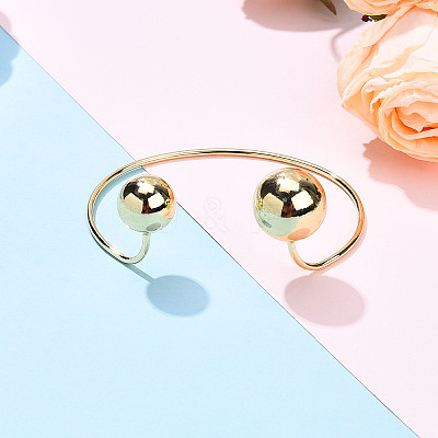 Brass Cuff Bracelets for Women BJEW-N035-08G-1