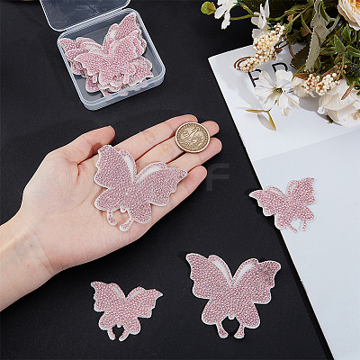 10Pcs 2 Styles Glass Rhinestone Car Stickers STIC-GF0001-42C-1