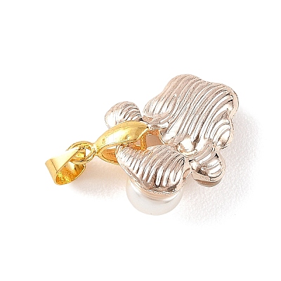 Alloy Rhinestone & ABS Plastic Pearl Enamel Pendants PALLOY-JF05927-1