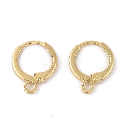 Brass Hoop Earrings Finding KK-Q822-01G-1