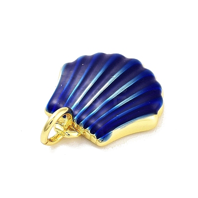 Real 18K Gold Plated Rack Plating Brass Enamel Charms KK-M293-31G-05-1