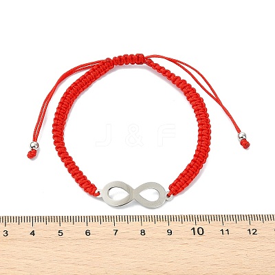 2Pcs Infinity 201 Stainless Steel Link Bracelets BJEW-JB13789-1