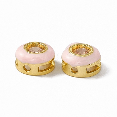 Rack Plating Brass Cubic Zirconia Beads KK-C007-15G-05-1