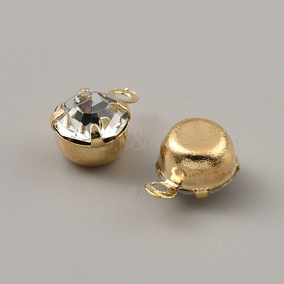 Brass Micro Pave Cubic Zirconia Charms KK-WH0062-112D-G-1