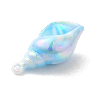 Plating UV Iridescent Acrylic Pendants OACR-B020-08-1