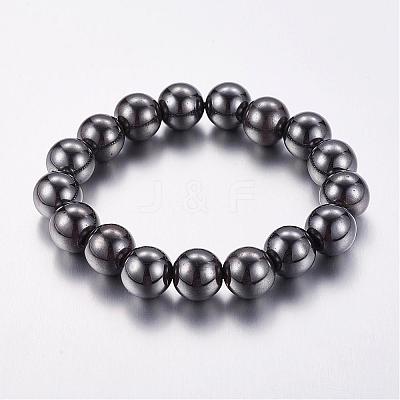 Good Valentines Day Gifts for Him Stretchy Magnetic Synthetic Hematite Bracelet IMB001-1