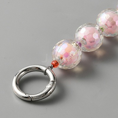 Beads in Beads Style Faceted Acrylic Chain Bag Straps PURS-WH0001-52C-1