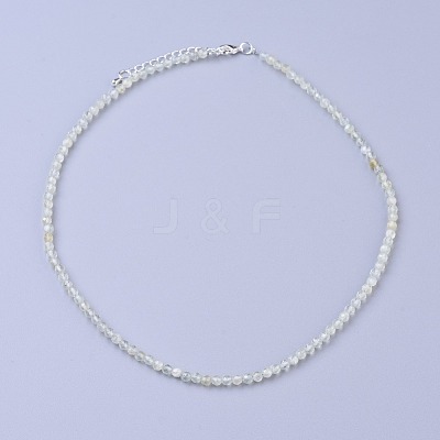 Natural Prehnite Beaded Necklaces NJEW-K114-B-A12-1