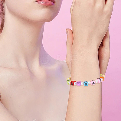 300Pcs Opaque Acrylic Beads OACR-SC0002-68-1