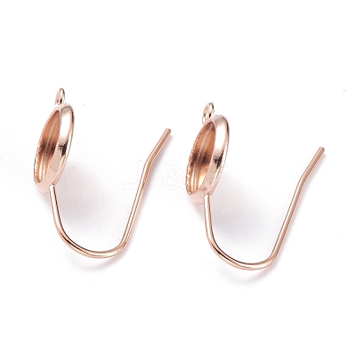 304 Stainless Steel Earring Settings LS-STAS-O141-03RG-1