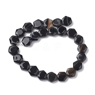 Dyed & Heated Natural Black Agate Beads Strands G-K359-C12-01-1