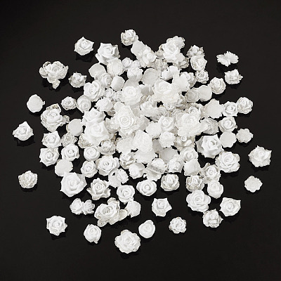 200Pcs Flower & Butterfly Resin Cabochons CRES-TA0001-89H-1