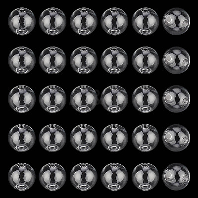 30Pcs Handmade Two Holes Blown Glass Globe Beads GLAA-GO0001-12A-1