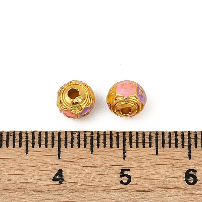 Brass Enamel Beads KK-Q081-07B-MG-1