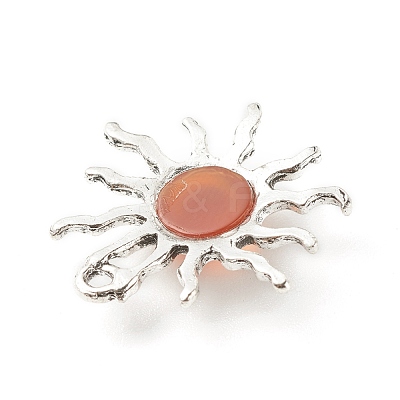Natural Gemstone Pendants X-PALLOY-JF01354-1