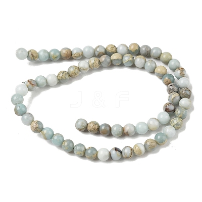 Natural Shoushan Stone Beads Strands G-B155-A01-6mm-1