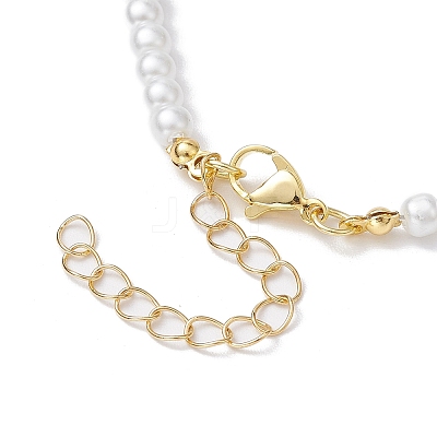 Brass Micro Pave Grade AAA Cubic Zirconia Letter Pendant Necklaces NJEW-JN04771-09-1