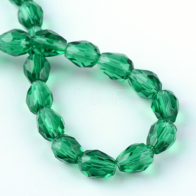 Transparent Glass Bead Strands X-GLAA-R024-6x8mm-10-1