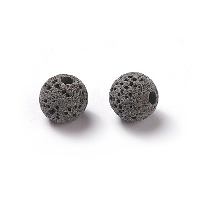 Unwaxed Natural Lava Rock Beads X-G-F325-8mm-A09-1