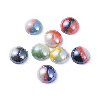 Opaque Glass Cabochons GGLA-S038-12-8mm-1