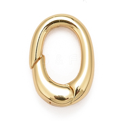 Rack Plating Brass Spring Gate Rings X-KK-M229-63G-1