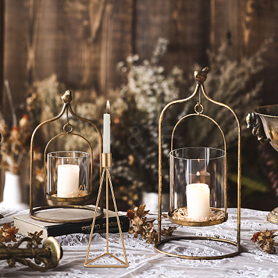 Iron Candle Holder AJEW-WH0171-56A-1