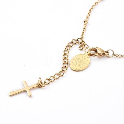 304 Stainless Steel Charm Bracelets BJEW-JB05977-1