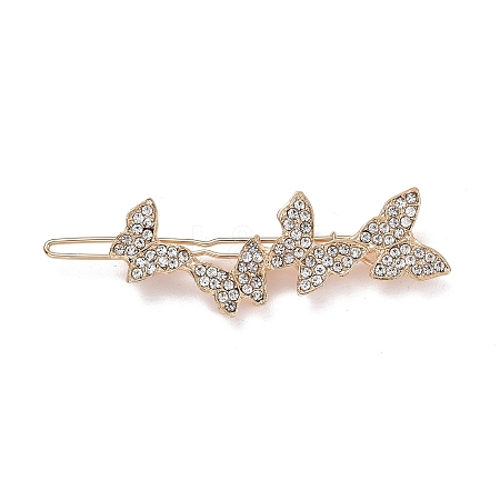 Alloy Crystal Rhinestone Hair Barrettes LS-PHAR-Z003-06KCG-1