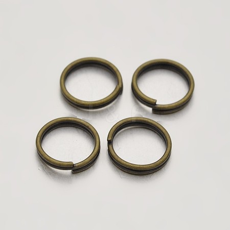 Brass Split Rings KK-E647-10AB-8mm-1