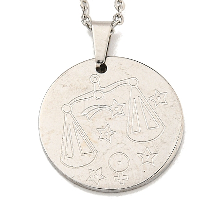 Non-Tarnish Constellation Pendant Necklaces NJEW-S422-04P-07-1