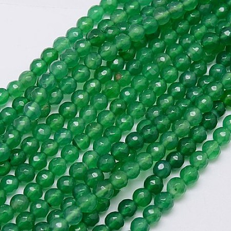 Natural Agate Beads Strands G-G580-6mm-23-1