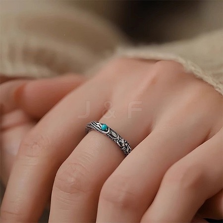 Brass & Resin Cuff Open Rings for Women WG409D6-01-1