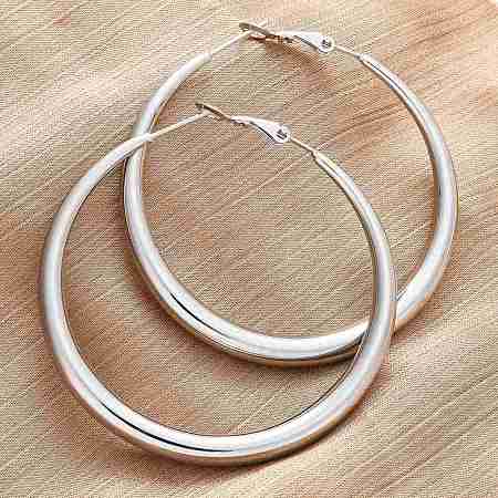304 Stainless Steel Hoop Earrings EJEW-Z093-01P-02-1
