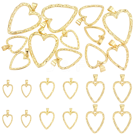 12Pcs 3 Styles Rack Plating Brass Pendants KK-BBC0025-61-1