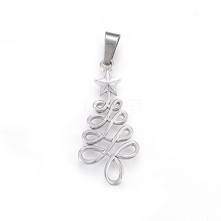 Non-Tarnish 304 Stainless Steel Pendants STAS-P209-45P-1