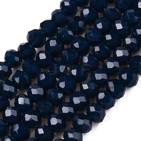 Opaque Solid Color Imitation Jade Glass Beads Strands EGLA-A044-P2mm-D16-1