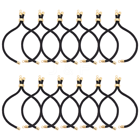 HOBBIESAY 12Pcs Nylon Twisted Cord Link Bracelet Making MAK-HY0001-06-1