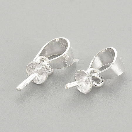 925 Sterling Silver Pendant Bails STER-S002-78-1