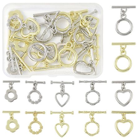 20Pcs 12 Styles Alloy Toggle Clasps FIND-FS0004-53-1