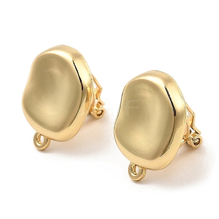 Alloy Clip-on Earring Findings FIND-L015-010G-1