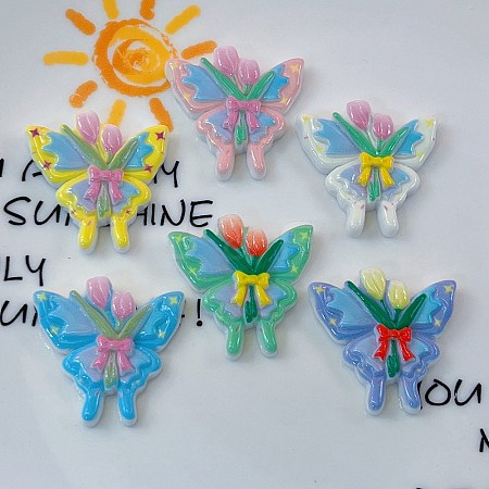 Opaque Resin Enamel Cabochons CRES-D308-03-1