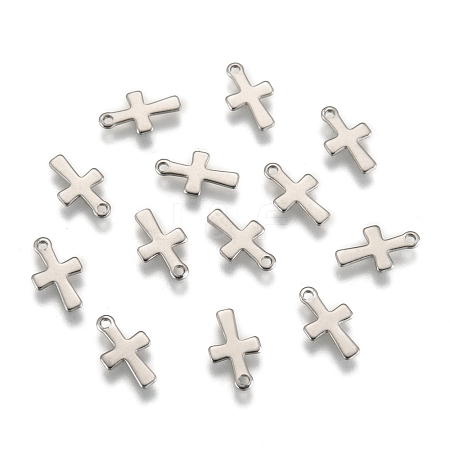 Tarnish Resistant Cross Stainless Steel Charms Pendants X-STAS-Q168-07-1