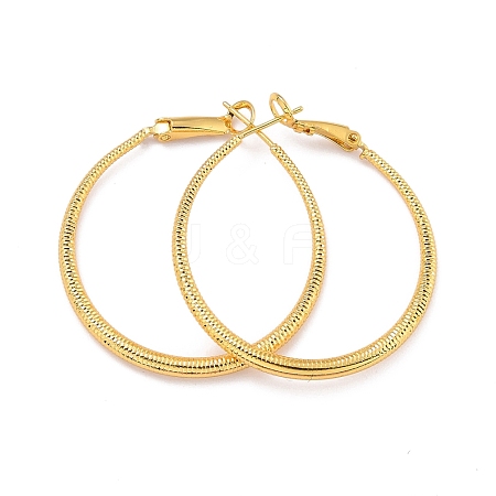 Twisted Big Ring Huggie Hoop Earrings for Girl Women KK-C224-05G-1