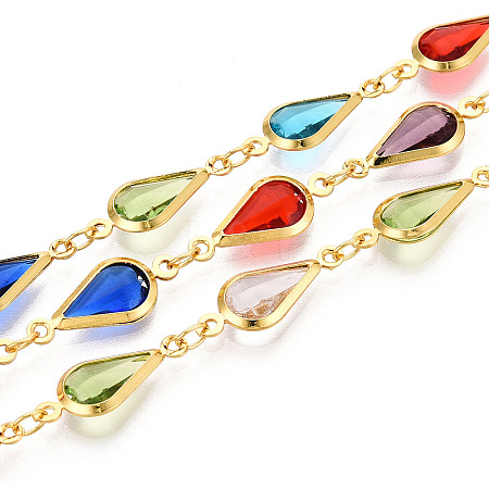 Brass Teardrop Link Chains CHC-N023-09E-G-1
