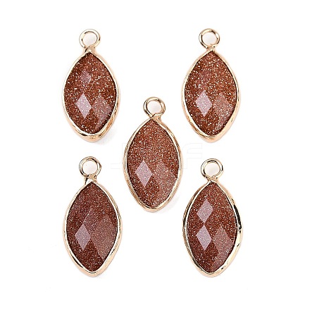 Synthetic Goldstone Faceted Pendants G-G193-01G-12-1