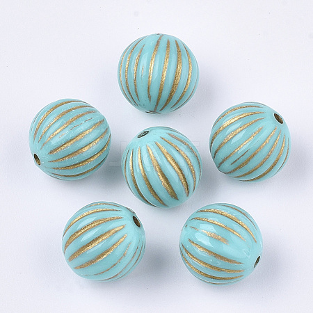 Plating Acrylic Beads PACR-Q115-14mm-72-03G-1