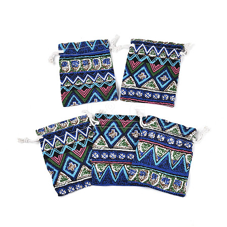 Ethnic Style Burlap Packing Pouches ABAG-N009-06B-02-1