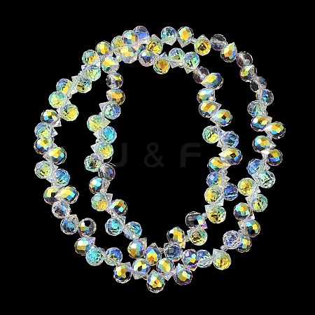 Electroplate Glass Beads Strands EGLA-D030-17T-1