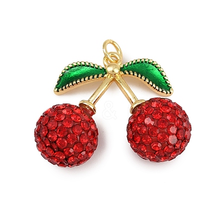 Brass Enamel Pendants KK-C114-28B-G-1